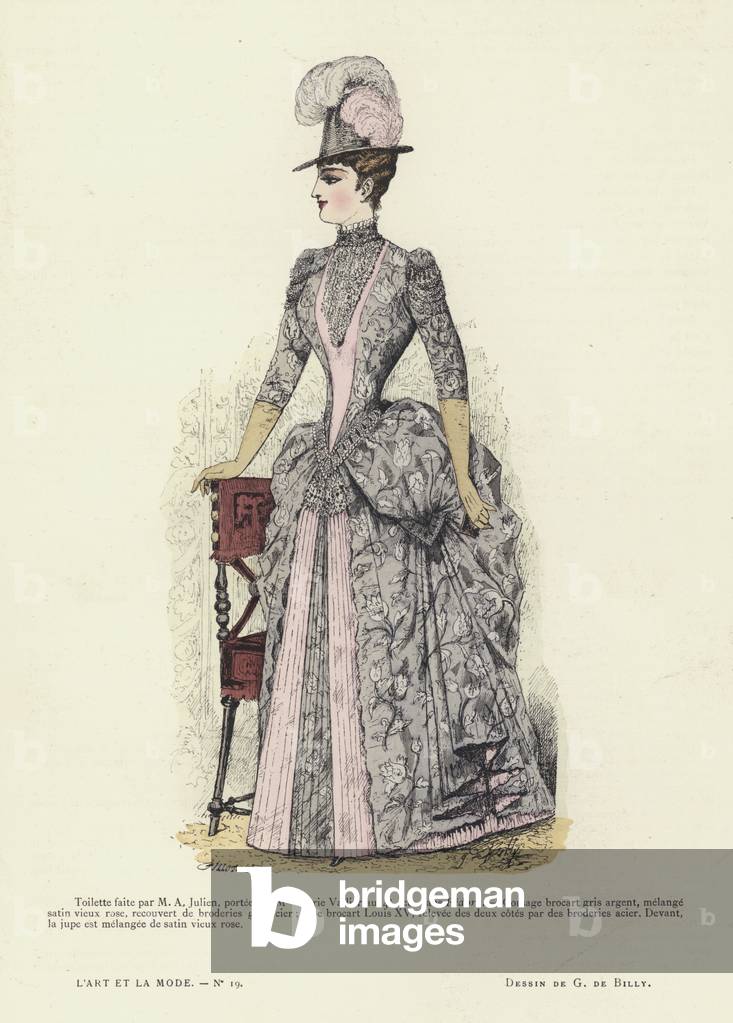 French fashion plate, 1885-86 (colour litho)
