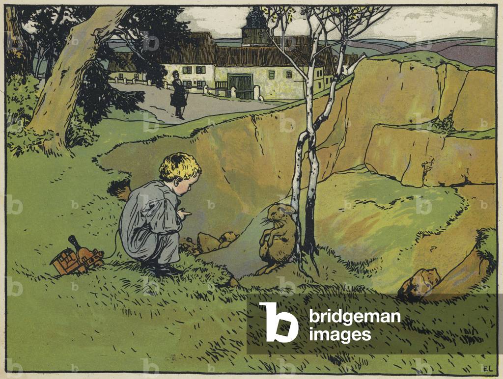 Hastein Inder Grube (colour litho)