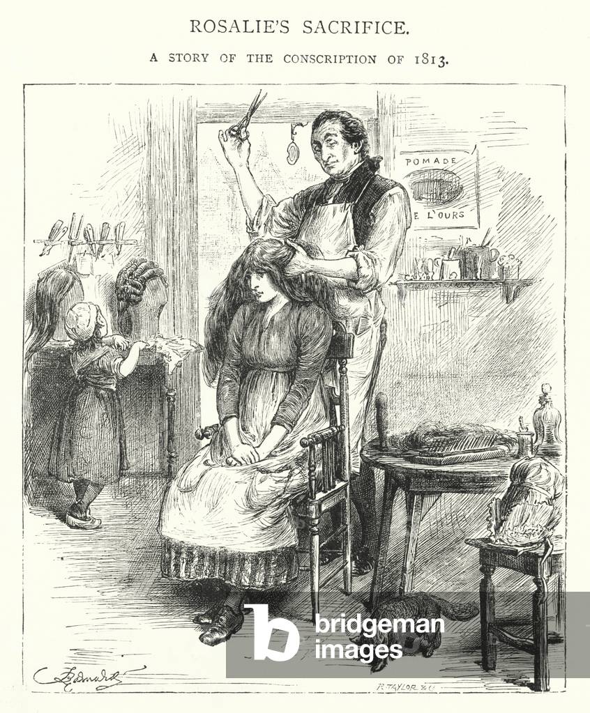 Rosalie's Scrifice, A Story of the Conscription of 1813 (engraving)