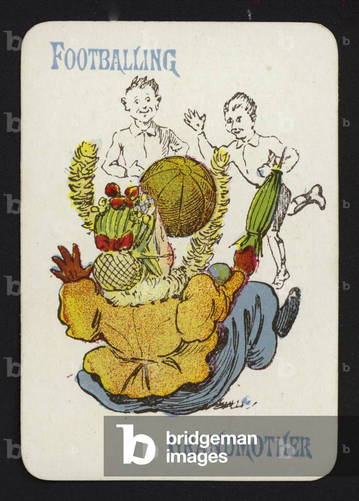Playing card: Footballing, Grandmother (colour litho)