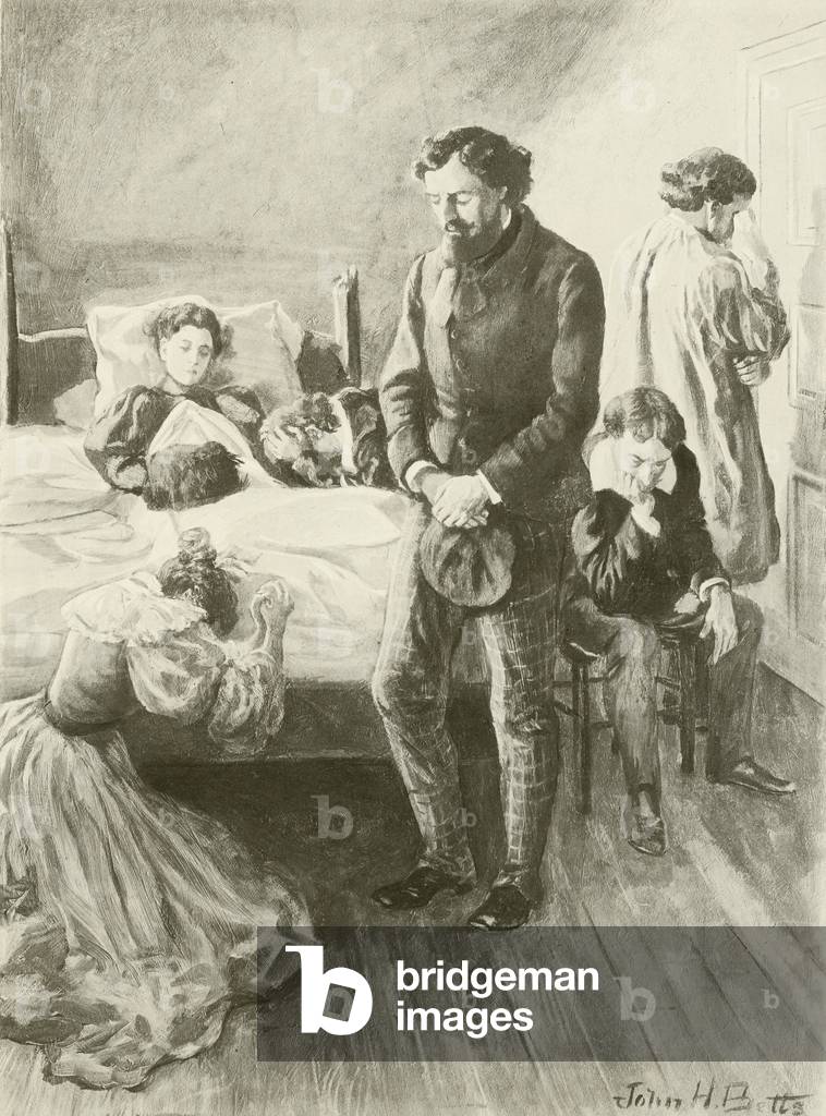 La Boheme, Last act (gravure)
