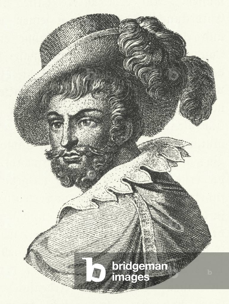 Luis de Camoes, Portugese poet (engraving)