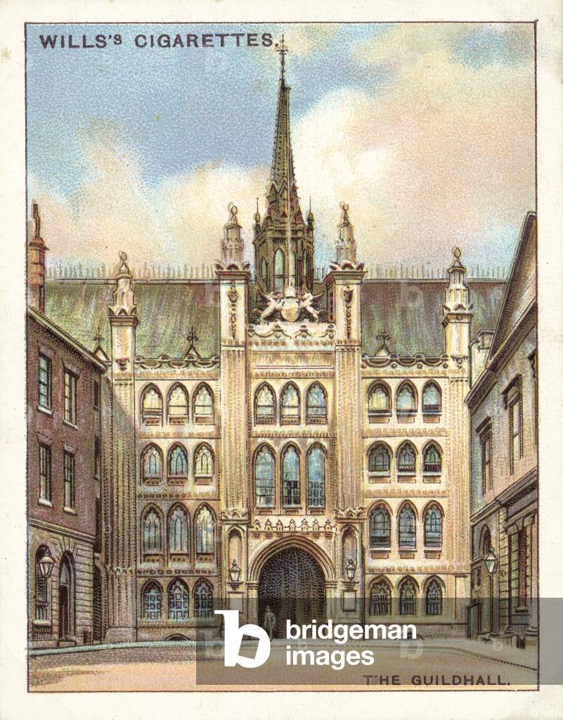Old London, The Guildhall (chromolitho)
