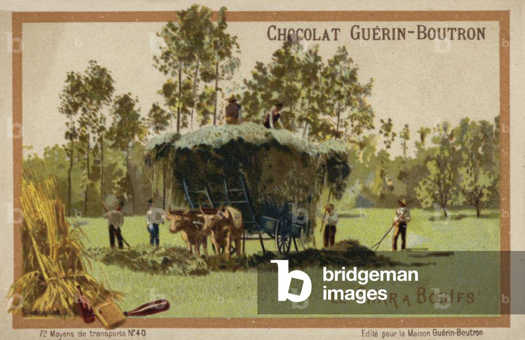 Ox cart (chromolitho)