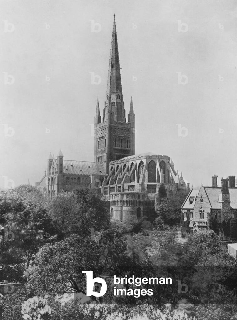 Norwich Cathedral (b/w photo)