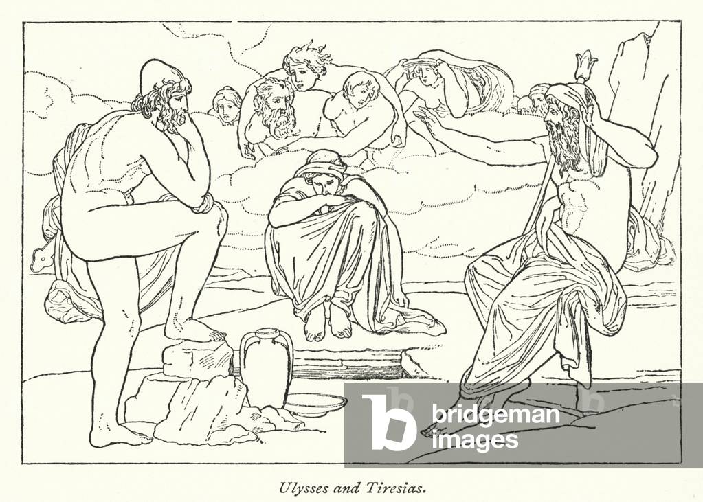 Ulysses and Tiresias (litho)
