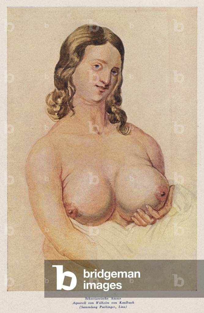 Swiss wet nurse (watercolour)