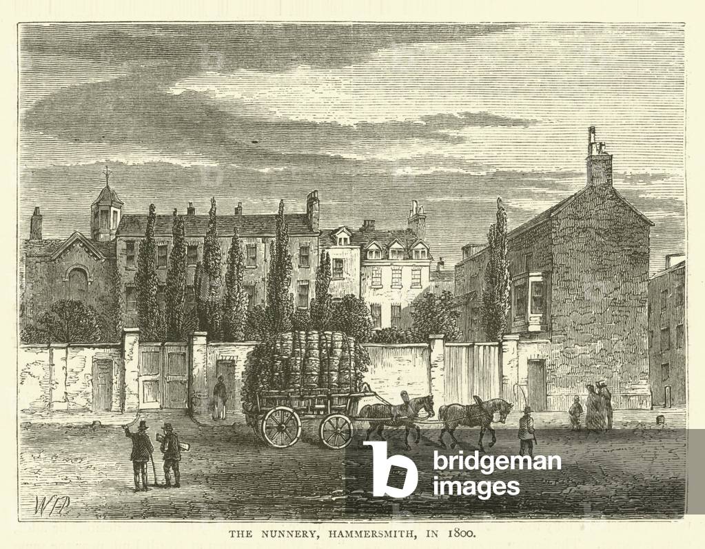 The Nunnery, Hammersmith, in 1800 (engraving)