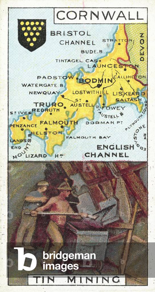 Cornwall, Tin Mining (chromolitho)