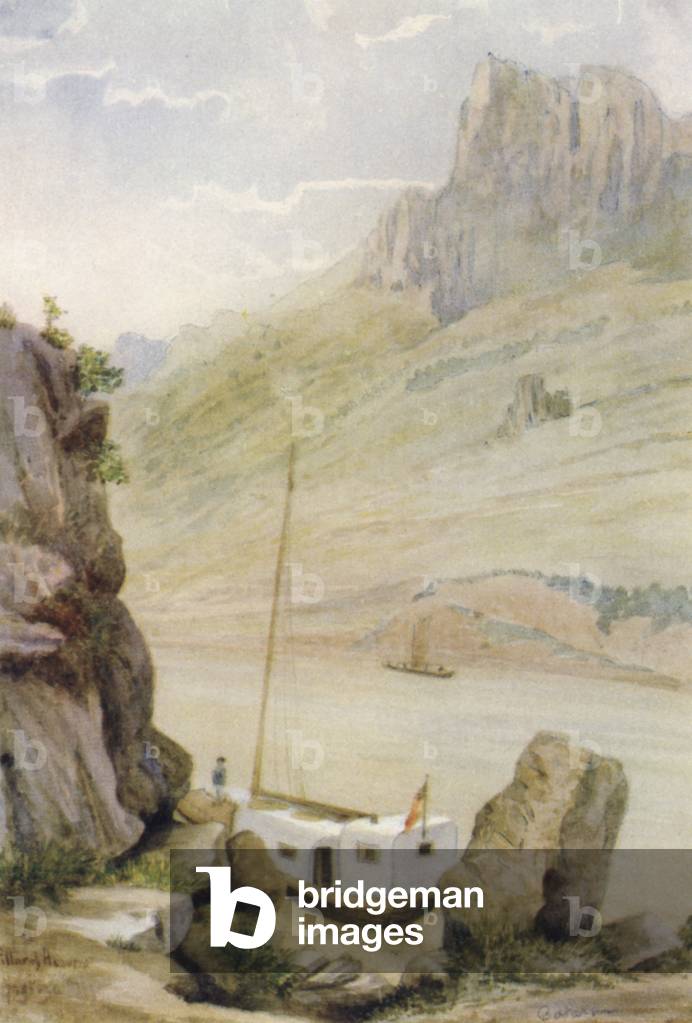 Vanishing China: Pillar of Heaven, Yangtze Gorge (colour litho)