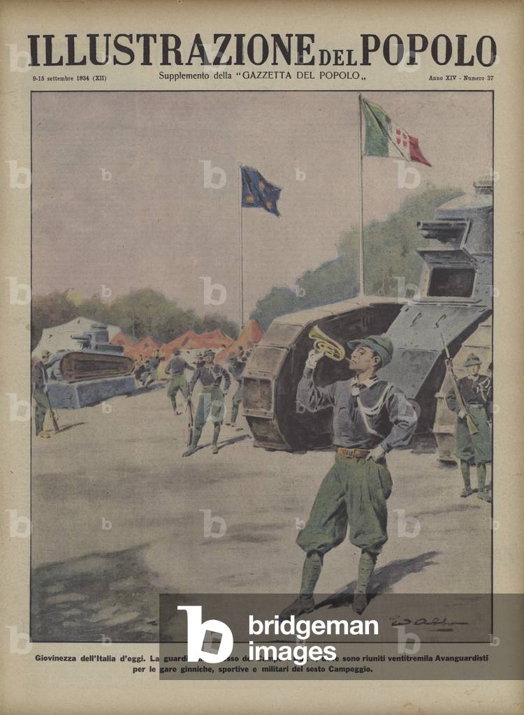 The youth of Fascist Italy (colour litho)