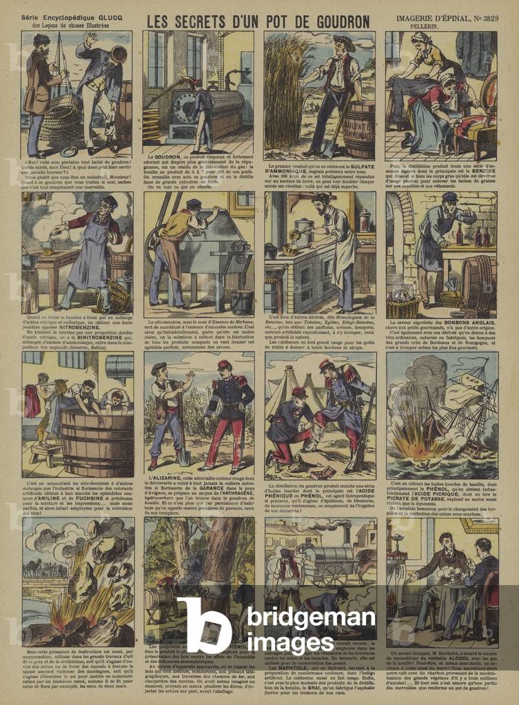 The secrets of a vat of tar  (Epinal print)