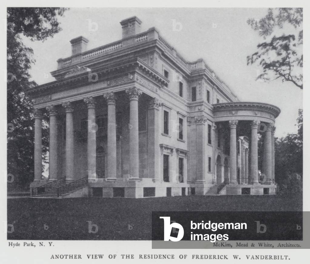 Another View of the Residence of Frederick W Vanderbilt (b/w photo)