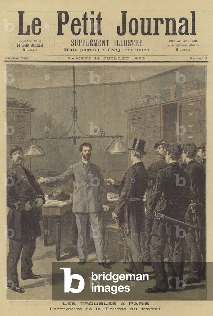 Troubles in Paris (colour litho)