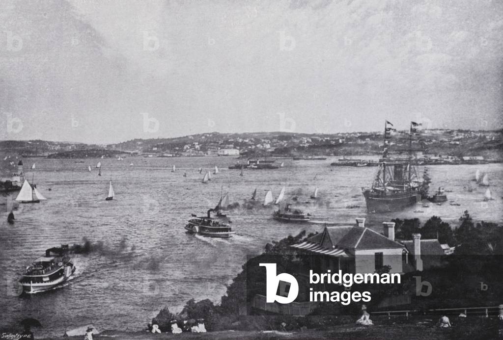 Sydney, NSW: Harbour from McMahon's Hill (b/w photo)