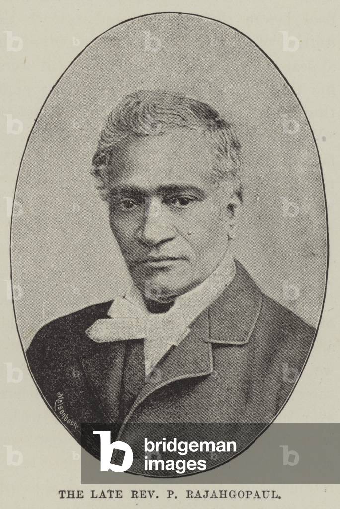 The late Reverend P Rajahgopaul (engraving)