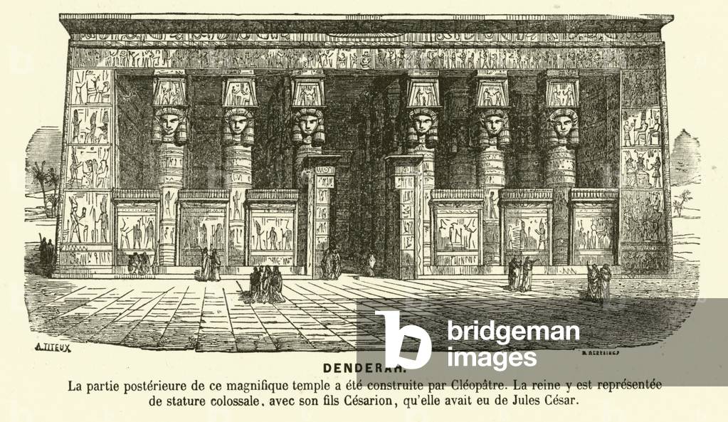 Temple of Hathor, Dendera, Egypt (engraving)
