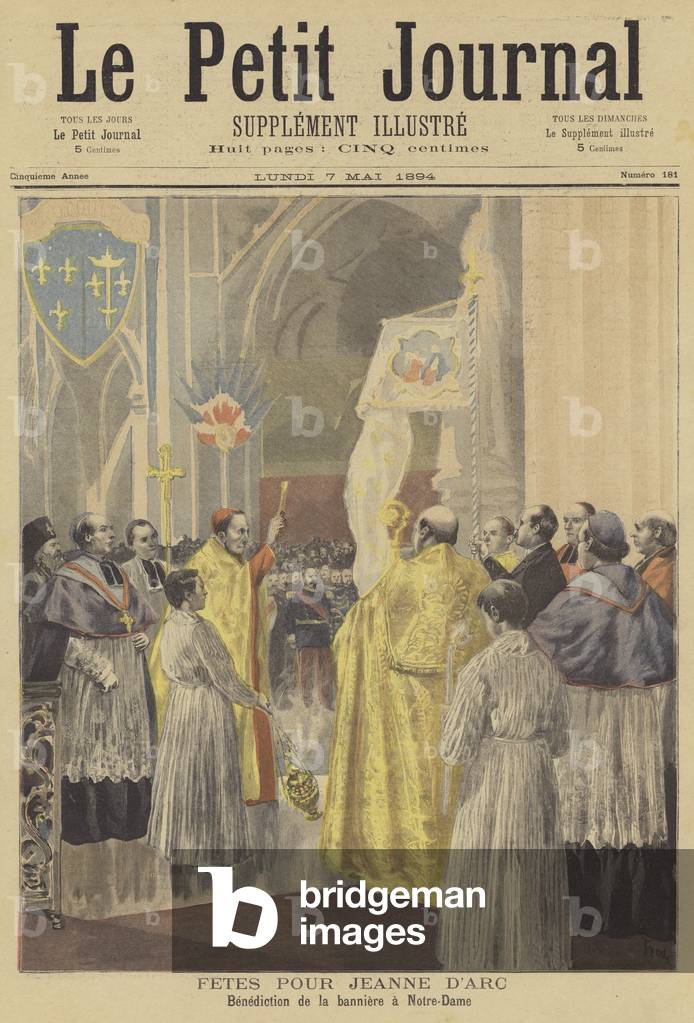 Ceremony in honour of Joan of Arc (colour litho)