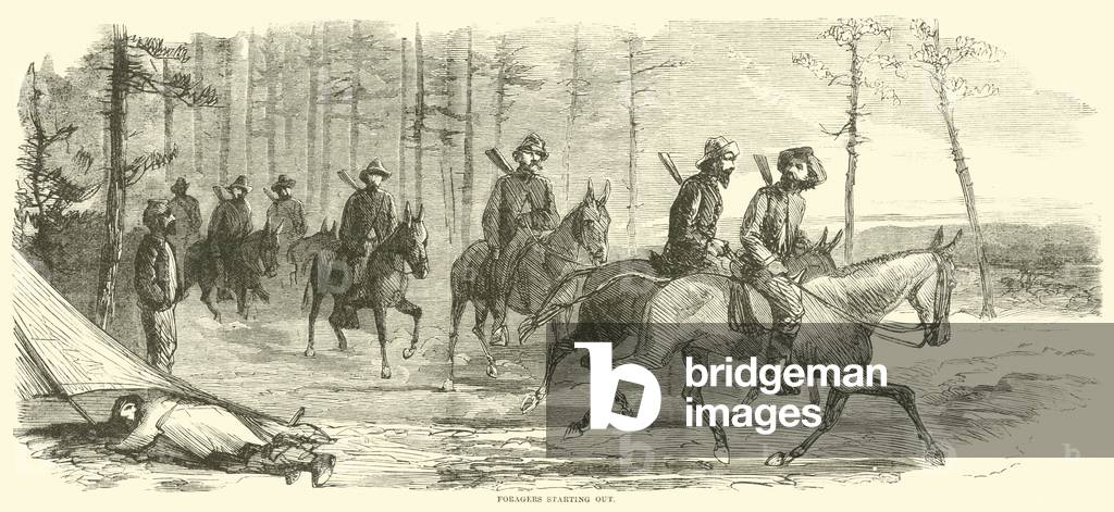 Foragers starting out, March 1865 (engraving)