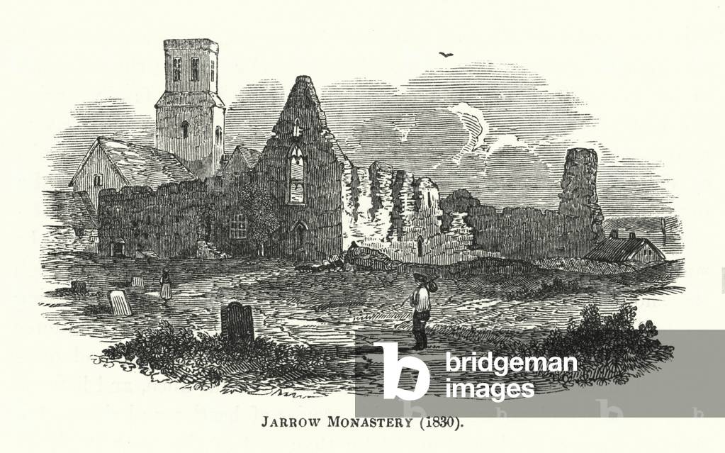 Jarrow Monastery, 1830 (engraving)