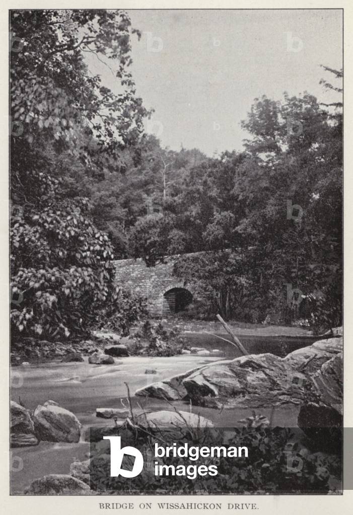 Philadelphia: Bridge on Wissahickon Drive (b/w photo)