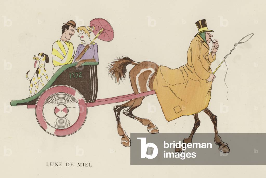 Illustration for Les Courses Dans L'Antiquite by Caran D'Ache (colour litho)