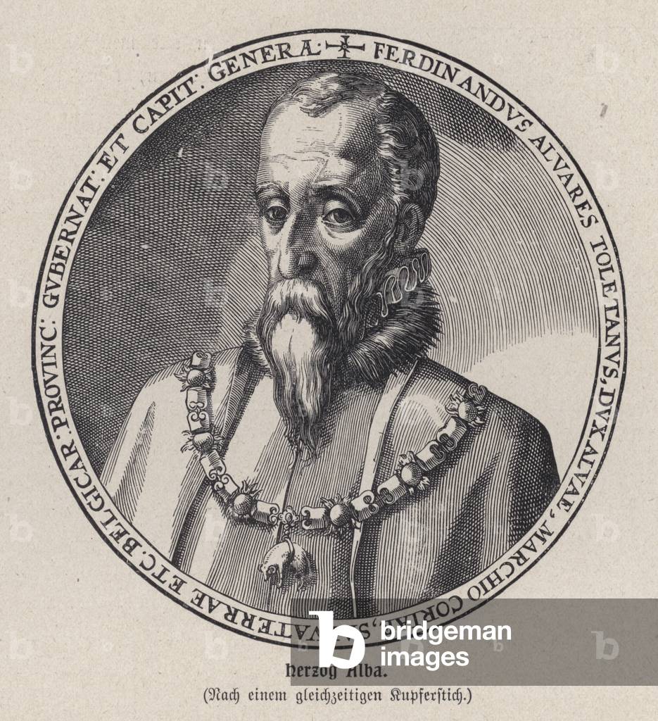 Fernando Alvarez de Toledo, 3rd Duke of Alba, Spanish general and Governor of the Spanish Netherlands. (engraving)