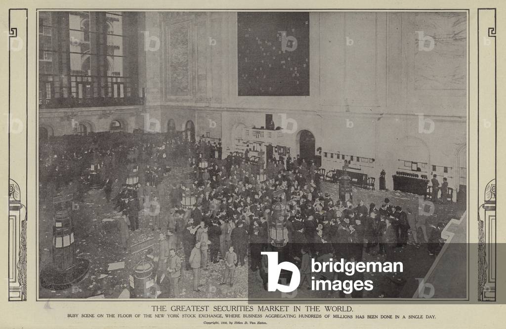 The greatest securities market in the world (b/w photo)