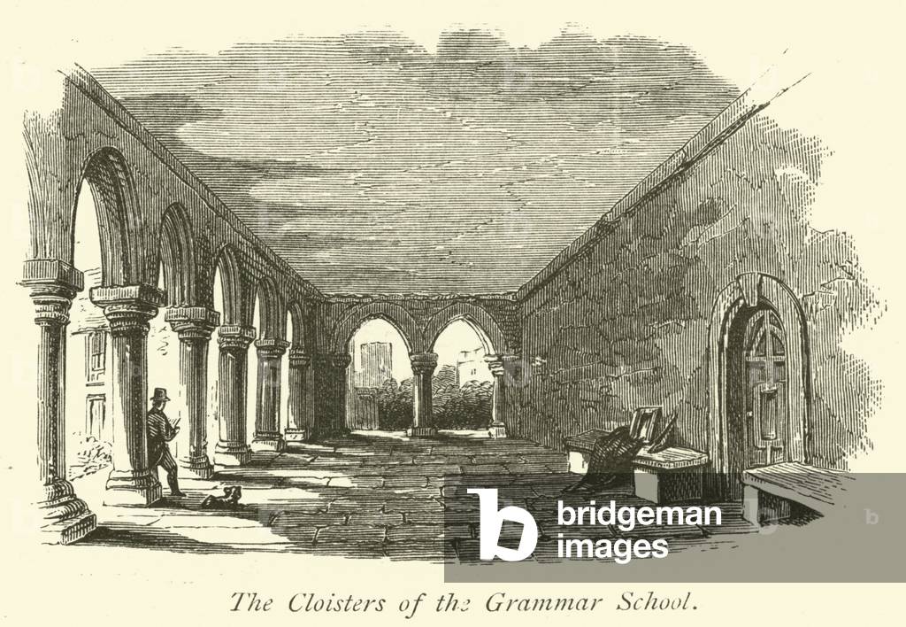 The Cloisters of the Grammar School (engraving)