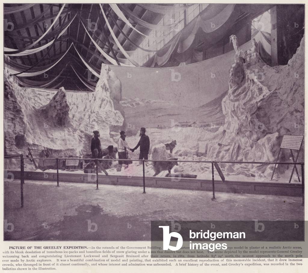 Chicago World's Fair, 1893: Picture of the Greeley Expedition (b/w photo)