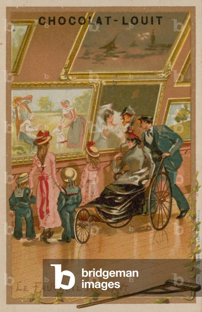The wheelchair (chromolitho)