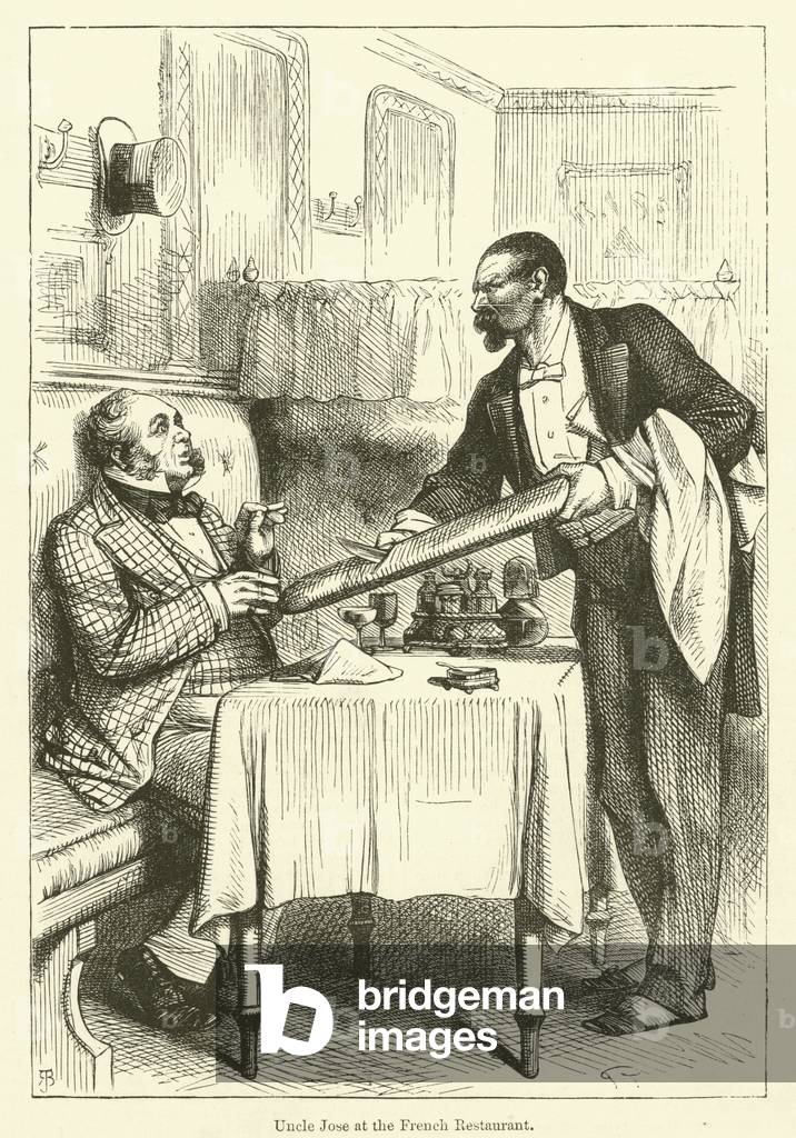Uncle Jose at the French Restaurant (engraving)