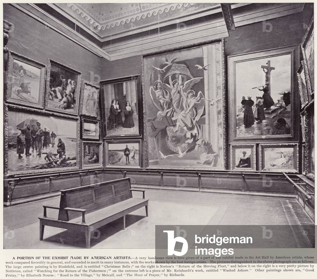 Chicago World's Fair, 1893: A Portion of the Exhibit made by American Artists (b/w photo)