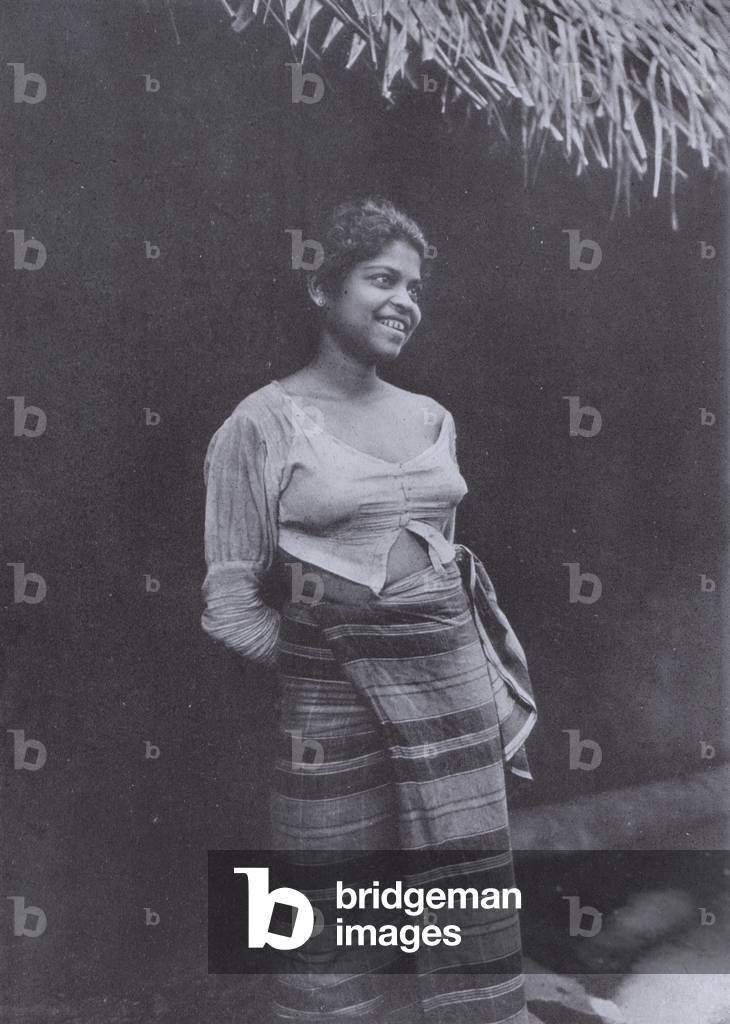 Sinhalese Village Beauty (b/w photo)