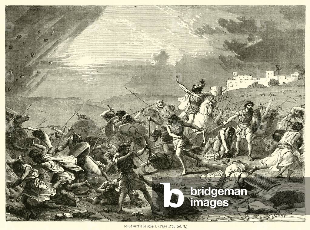 Josue arrete le soleil (engraving)