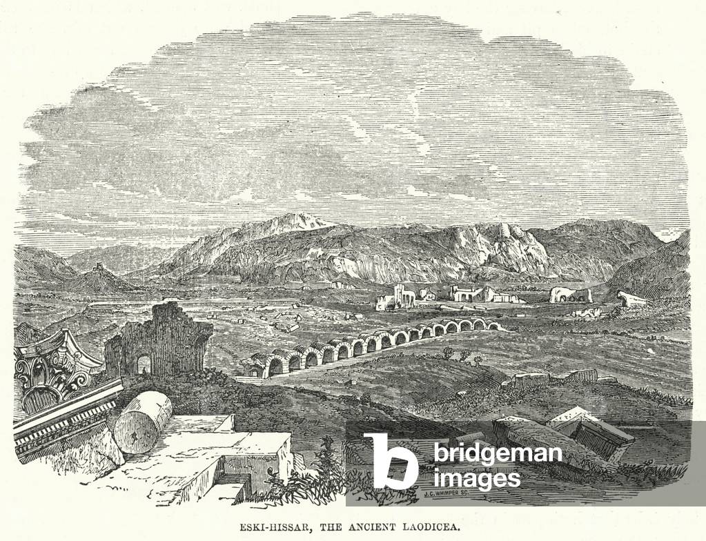 Eski-Hissar, the Ancient Laodicea (engraving)