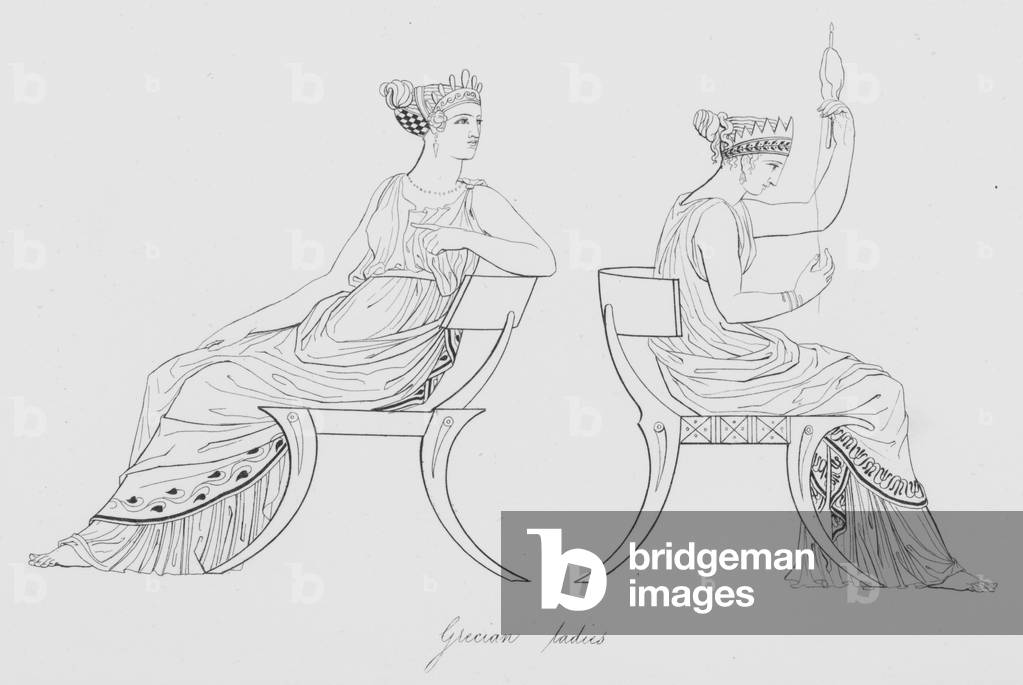 Grecian ladies (engraving)