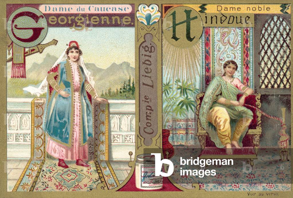 Georgian lady and Hindu noblewoman (chromolitho)
