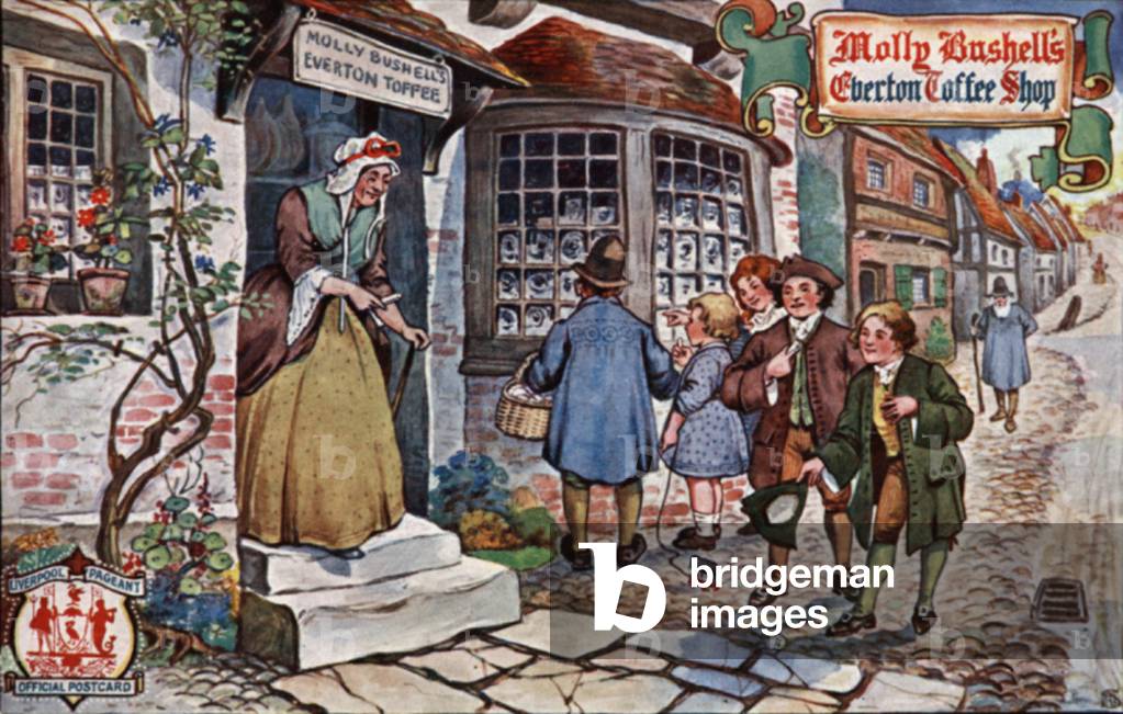 Molly Bushells Everton Toffee Shop (colour litho)