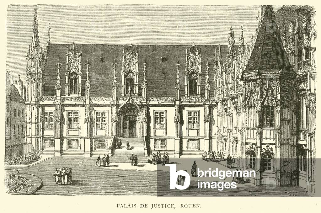 Palais de Justice, Rouen, December 1870 (engraving)