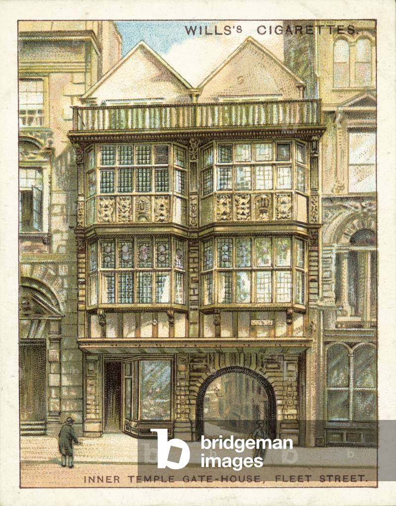 Old London, Inner Temple Gate House, Fleet Street (chromolitho)
