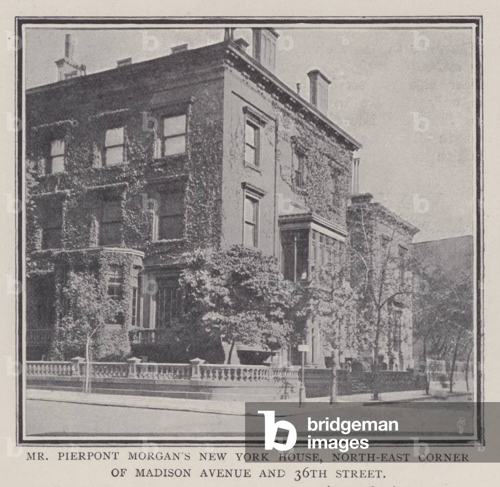 Mr J Pierpont Morgans New York House, North-East Corner of Madison Avenue and 36th Street (b/w photo)