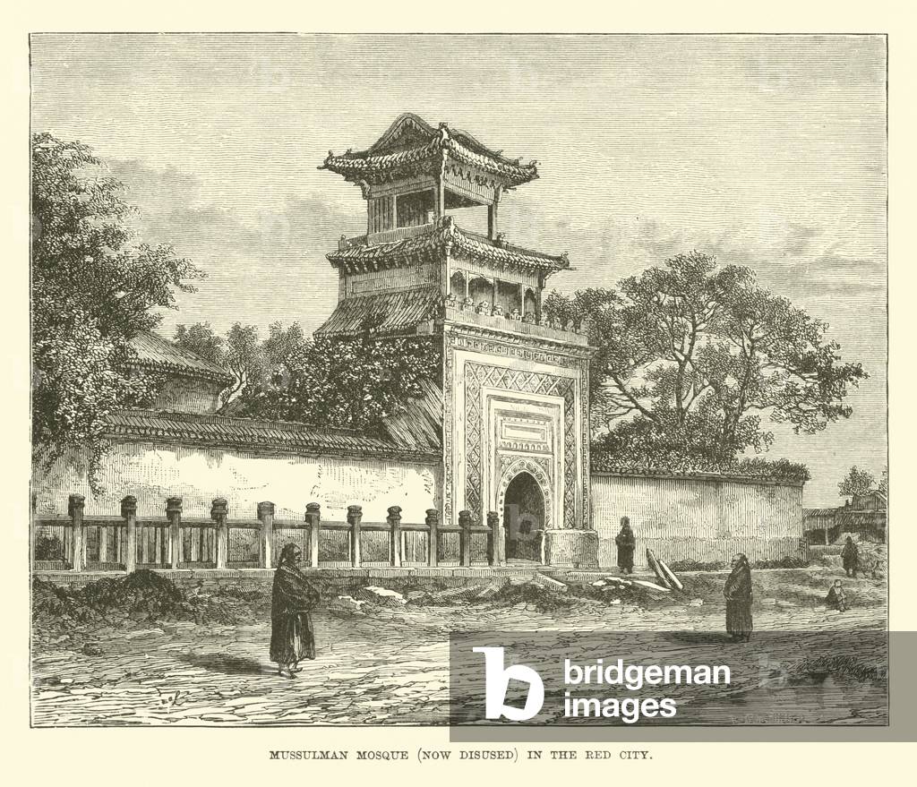 Mussulman Mosque, now disused, in the Red City (engraving)