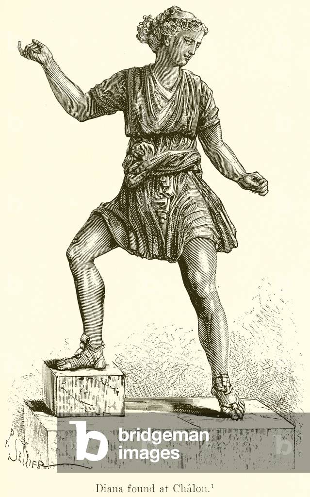 Diana found at Chalon (engraving)