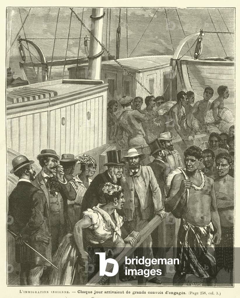 L'Immigration Indienne (engraving)