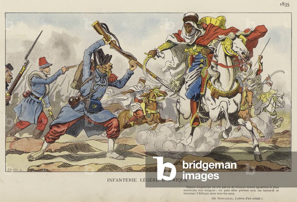 Infanterie Legere D'Afrique, 1835 (colour litho)