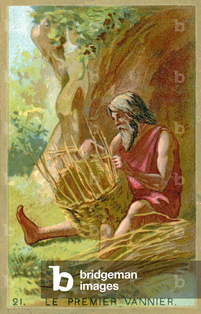 The first basket-maker (chromolitho)