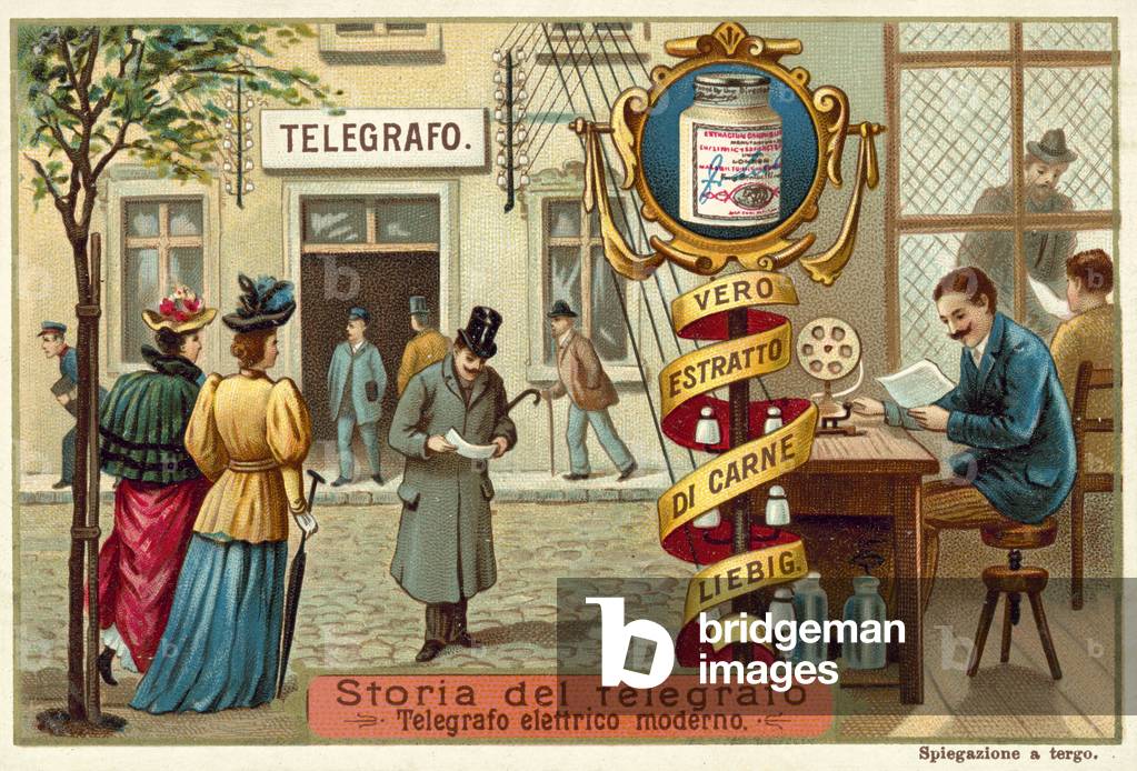 Modern electric telegraph (chromolitho)
