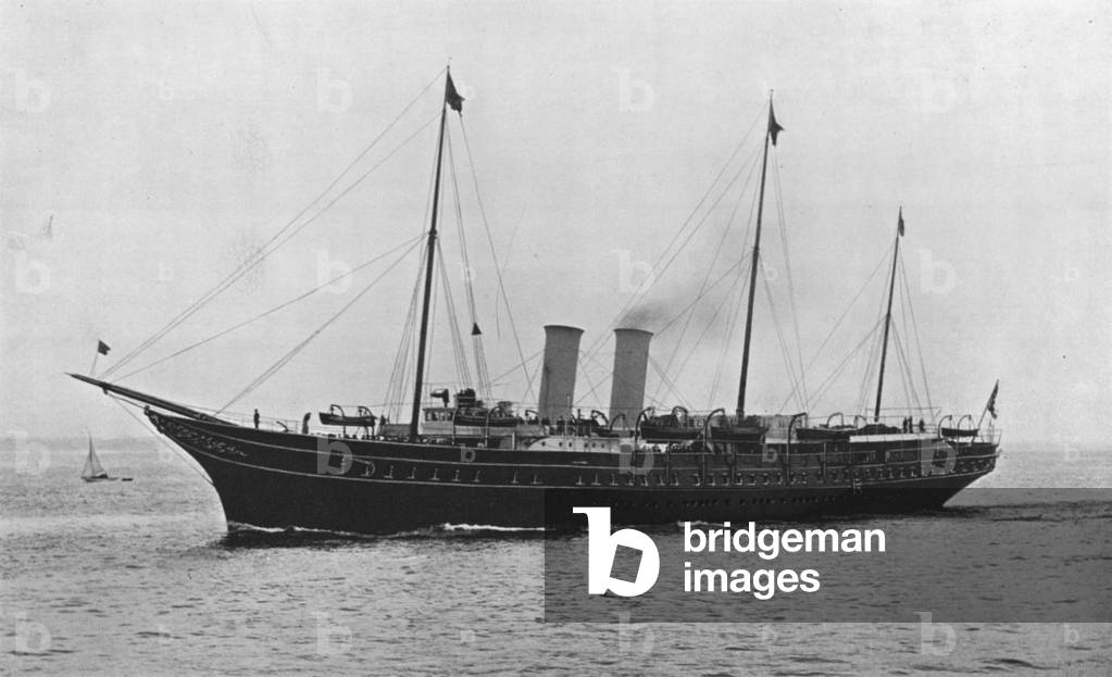 The Royal Yacht Victoria and Albert (b/w photo)