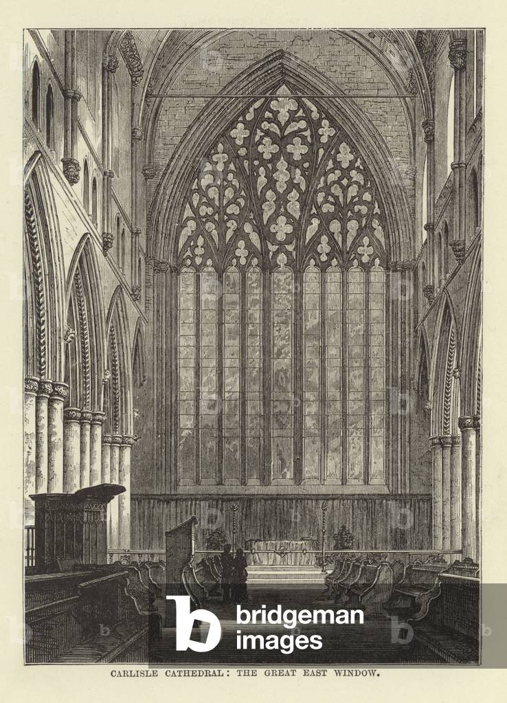 Carlisle Cathedral, the Great East Window (engraving)